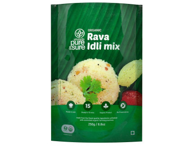 Pure and Sure Organic Rava Idli Mix 250 gm  