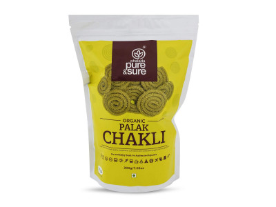 Pure and Sure Organic Palak Chakli 200 gm  