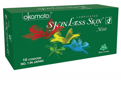 Okamoto Skin Less Mint Condoms (Pack of 10)