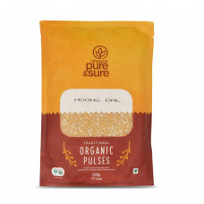 Pure and Sure Organic Moong Dal (Mogar) 500 gm  