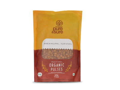 Pure and Sure Organic Bengal Gram  500 gm  