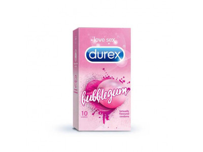 Durex Bubblegum Flavoured Condoms ((Pack of 10)