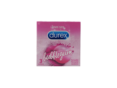 Durex Bubblegum Flavoured Condoms (Pack of 3)