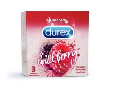 Durex Wild Berry Condoms (Pack of 3)