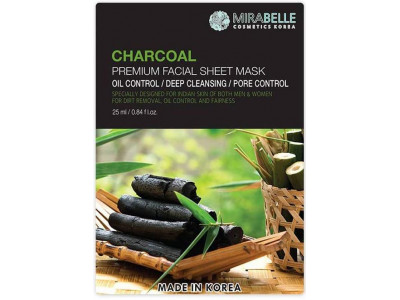 Mirabelle Charcoal Facial Sheet Face Mask 25 ml  