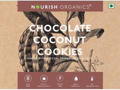 Nourish Organic Chocolate Coconut Cookies 140 gm  