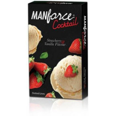 Manforce Cocktail Strawberry andAmp; Vanilla Condoms (Pack of 10)