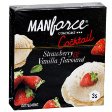 Manforce Cocktail Strawberry &Amp; Vanilla Condoms (Pack of 3)