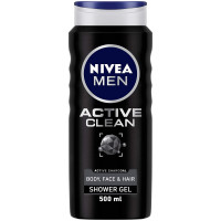 Nivea Men Active Clean Charcoal 500 Ml Shower Gel