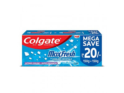 Colgate Maxfresh Cooling Crystals Blue Toothpaste (150 g+150 g) 300 g