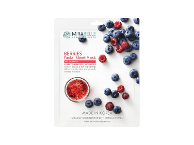 Mirabelle Berries Fairness Facial Sheet Face Mask 25 Ml _