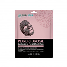 Mirabelle Pearl+Charcoal Facial Sheet Face Mask 25 Ml _