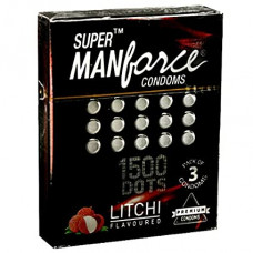 Manforce 1500 Dots Litchi Condoms (Pack of 3)