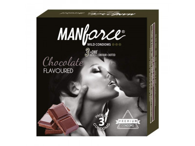 Manforce Chocolate Flavoured Condoms (Pack of 3)