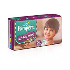 Pampers Active Baby XL Diapers (Pack of 56)