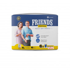 Friends Adult Dry Pants Xl Pull Up Diapers Diapers 10 Nos