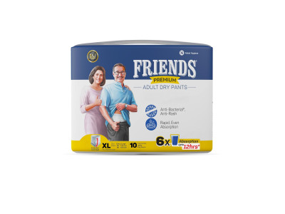 Friends Adult Dry Pants Xl Pull Up Diapers Diapers 10 Nos