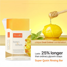 Tulips Honey And Lemon Handmade Bathing Bar 125 Gms Tulips Honey And Lemon Handmade Bathing Bar 125 Gms