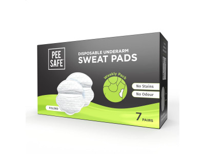 Pee Safe Disposable Underarm Sweat Pads (Folded)  Pack Of 7 1 No