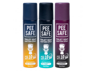 Pee Safe Toilet Seat Sanitizer (Pack Of 3) Spray 75 Ml