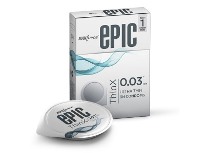 Manforce Epic Ultra Thin 0.03Mm Condoms (Pack Of 3)