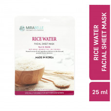 Mirabelle Rice Water Facial Sheet Mask 25 Ml