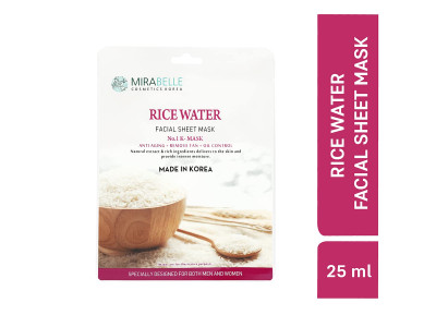 Mirabelle Rice Water Facial Sheet Mask 25 Ml