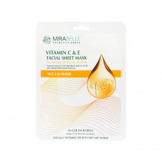 Mirabelle Vitamin C & E Facial Sheet Mask 25 Ml