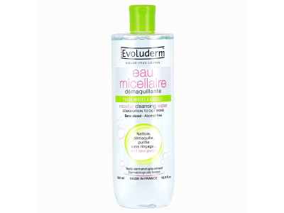 Evoluderm Micellar Oily Skin Combination Water Cleanser 500 Ml