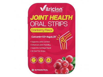 VITRICION JOINT HEALTH CRANBERRY FLAVOR ORAL STRIPS 30 NOS