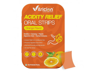 VITRICION ACIDITY RELIEF ORAL STRIPS 30 NOS