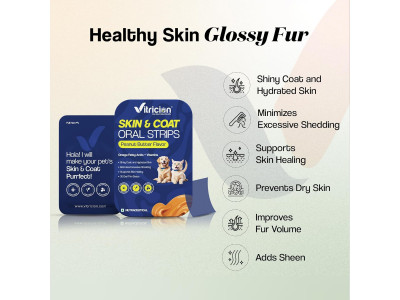 VITRICION PET SKIN AND COAT ORAL STRIPS 30 NOS