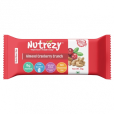 Nutrezy Almond Cranberry Crunch Bar 40 Gm