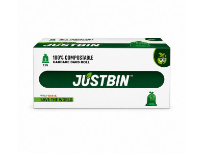 Justbin 100% Compostable Small Garbage Bags Roll 15 Nos Justbin 100% Compostable Small Garbage Bags Roll 15 Nos