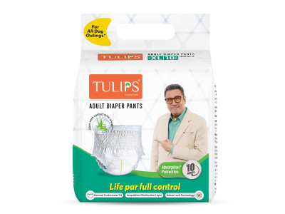 Tulips Adult Diaper Pants Xl 10 Nos