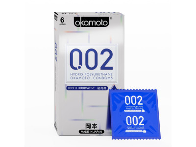 Okamoto 002 Rich Lube Condoms 6 Nos