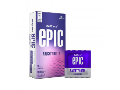 Manforce Epic Naughty Dott Condoms (Pack Of 10)