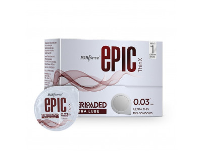 Manforce Epic Overladed Extra Lube Condoms (Pack Of 10)