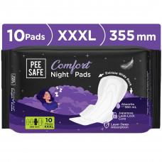 Pee Safe Comfort Night Pads Xxxl (Pack Of 10) 1 Nos