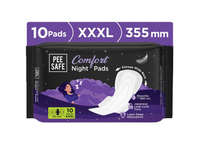Pee Safe Comfort Night Pads Xxxl (Pack Of 10) 1 Nos