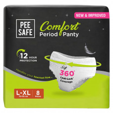 PEE SAFE COMFORT PERIOD PANTY L-XL (PACK OF 8) _ 1 NOS PEE SAFE COMFORT PERIOD PANTY L-XL (PACK OF 8) _ 1 NOS
