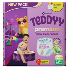 Teddyy Baby Premium Pants Medium Diapers 36 Nos
