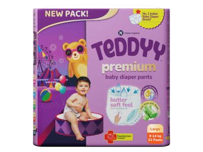 Teddyy Baby Premium Pants Large Diapers 32 Nos Teddyy Baby Premium Pants Large Diapers 32 Nos