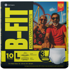 B Fit Adult Pants Large Diapers 10 Nos B Fit Adult Pants Large Diapers 10 Nos