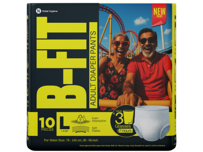 B Fit Adult Pants Large Diapers 10 Nos