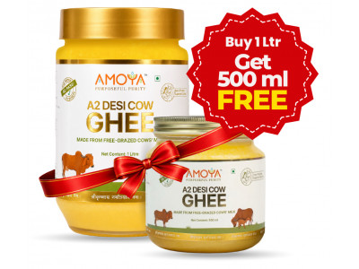 Amoya A2 Desi Cow Ghee 1 Ltr
