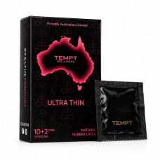 Tempt Wellness Ultra Thin Condoms (Pack Of 10 + 2 Free) 