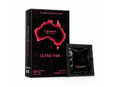 Tempt Wellness Ultra Thin Condoms (Pack Of 10 + 2 Free) 