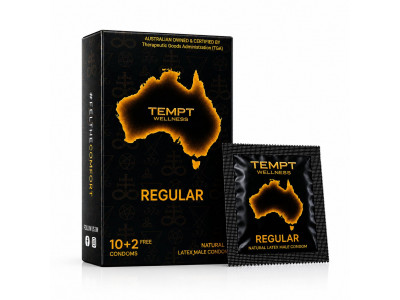 Tempt Wellness Regular Condoms (Pack Of 10+2 Free)