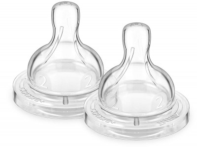 Avent Classic Teat 2 Holes Slow Flow - 2 nos